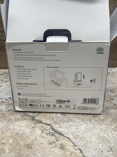 WAVLINK Hard Drive Docking Station Clone USB3.0 Dual Bay For 2.5" 3.5" HDD SSD - Picture 7 of 8