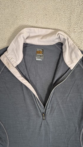 Icebreaker GT 200 Half Zip Merino Wool Womens Base Layer Chase Hiking L Grey - Picture 10 of 20