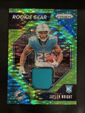 2024 Panini Prizm - Rookie Gear Jaylen Wright #RG-JWT Neon Green Pulsar Prizm RC