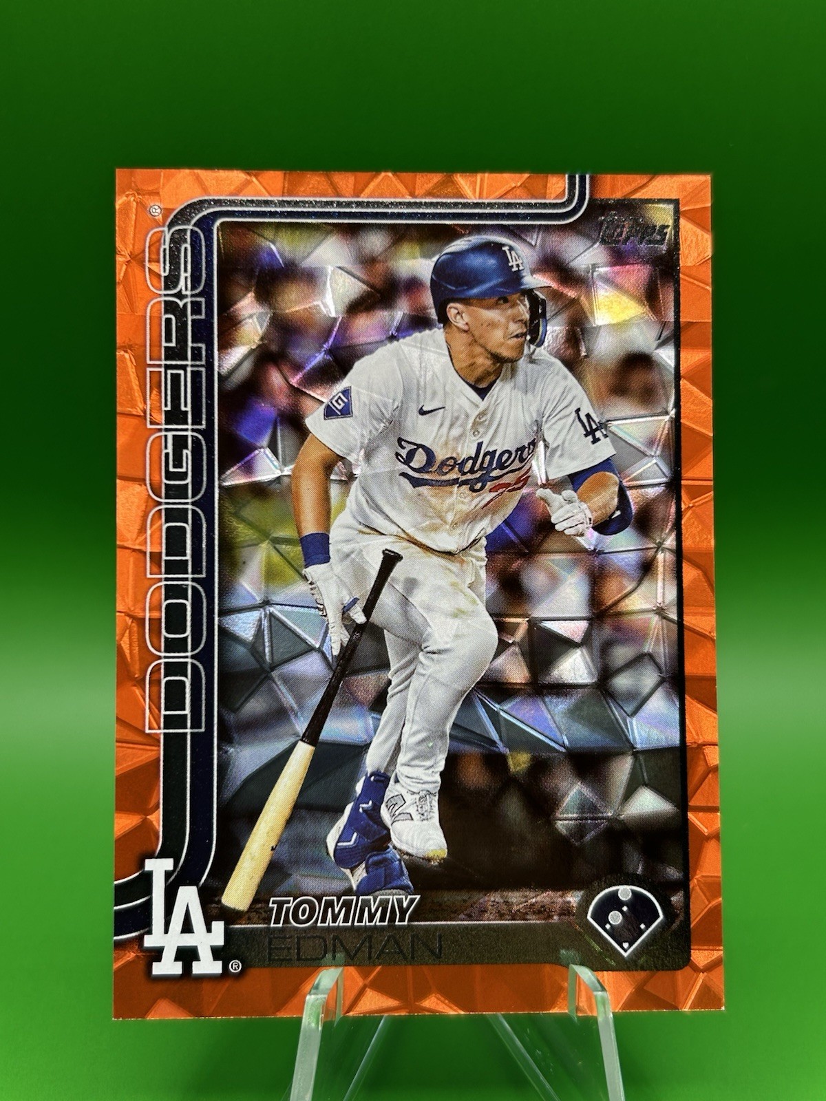 2025 Topps Series 1 Tommy Edman Orange Diamante Foil /25 #214