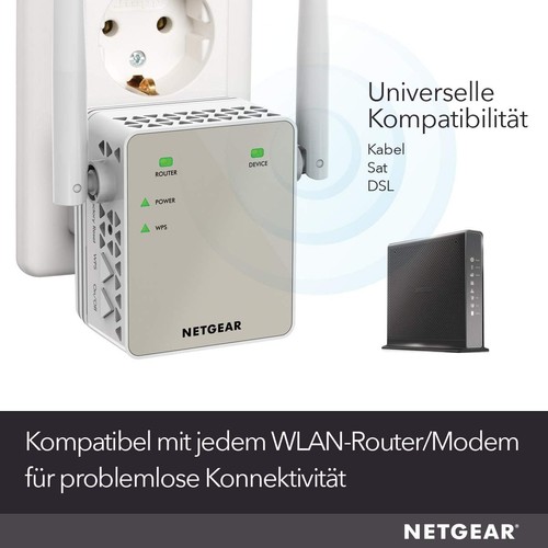 NETGEAR EX6120-100PES AC1200 Universal WLAN Range Repeater 1200Mbit/s, RJ-45 - Bild 4 von 12