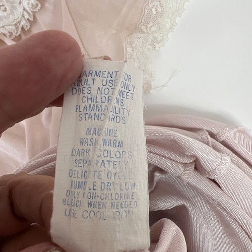 De Colección Años 90 DreamAway Camisón Sin Mangas Lencería Vestido Talla S ROSA SUAVE - Imagen 9 de 10