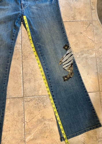 Alberto Makali verzierte und bestickte blaue Jeans - Gr. 8 - Bild 10 von 11