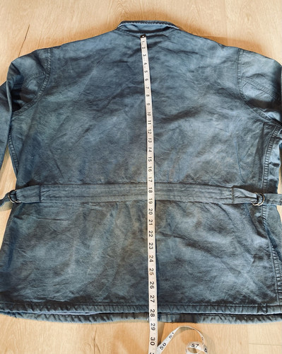 Vintage RRL chore/work Jacket Sz L, Overdyed Blue, Waxed, Sleeve Repairs, MiUSA - Picture 8 of 13