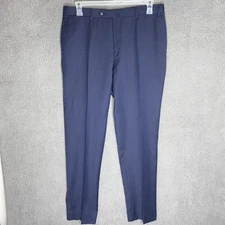 Canali  Men’s 36x33 EU 52 Tessuto Navy 100% Wool Dress Pants