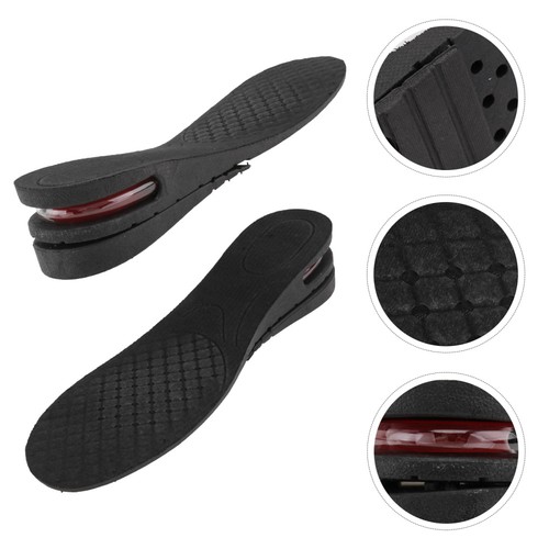 Par de plantillas de aumento de altura desmontables a prueba de golpes insertos invisibles para el talón del zapato - Imagen 12 de 12
