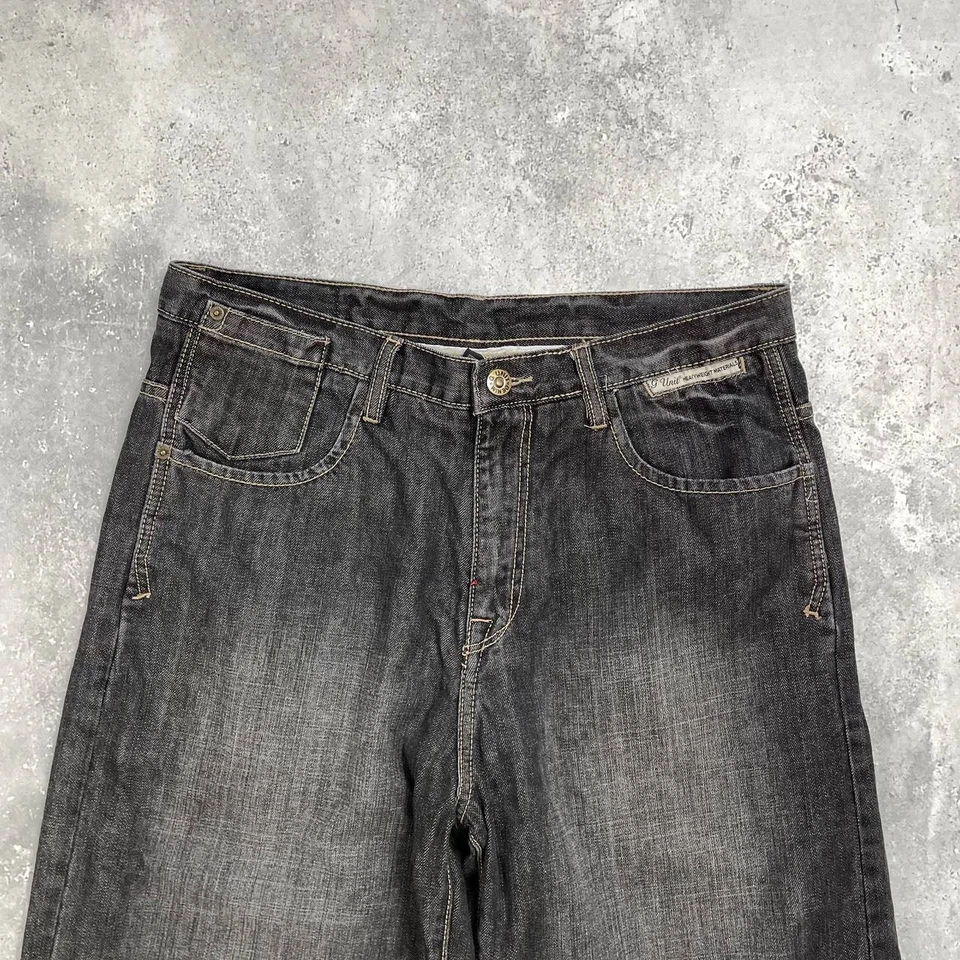 Vintage 2000s G-Unit Clothing Rap Baggy Long Shorts Black/ Gray Size 34 W36 - Image 3 of 4