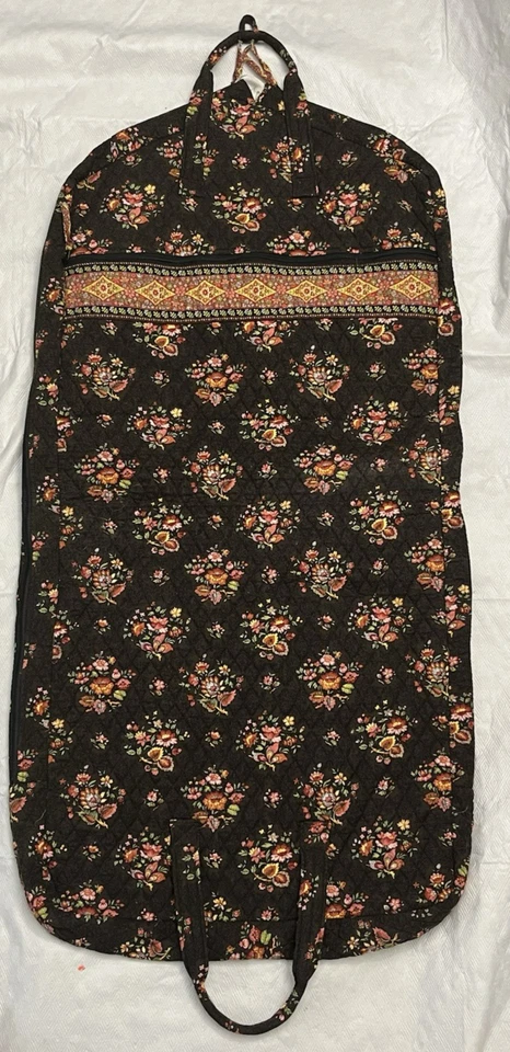 Vera Bradley Choclat Garmet Bag Brown Floral Quilted Travel Luggage - Image 3 of 4