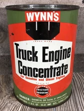 Vintage Wynn's Truck Engine Concentrate Oil Can Tin New 1 Quart