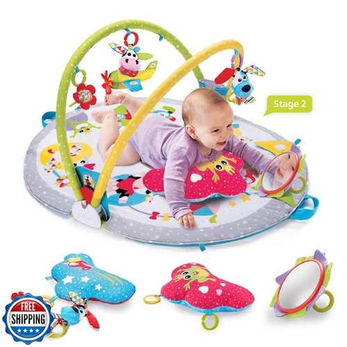 Yookidoo Baby Gym Lay to Sit-Up Playmat. 3-in-1 Newborns Activity Center with - Picture 3 of 5