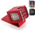 MTG Deck Box, Double Display Window MTG, Commander Deck Box Fits 120+ Single Sle