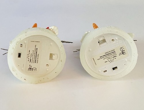 2 Lighted Holiday Snowman Decor Battery Operated 5.5” Christmas Holiday Figure - Picture 6 of 9