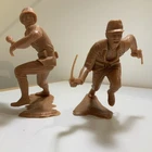LOT OF 2 VINTAGE 1963 MARX WWII JAPANESE PLASTIC TOY SOLDIERS 5”