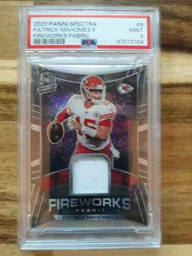 2020 SPECTRA PATRICK MAHOMES II FIREWORKS FABRIC/99 PSA 9!!! - Bild 2 von 5