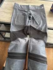 Pink Victoria Secret Ultimate Black Gray Leggings Womens Size Large NWOT