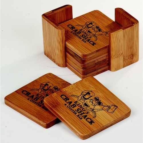 Personalized Set of 6 Coasters Custom Engraved Valentine's Day Gifts for Him Her - Picture 2 of 12
