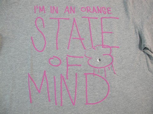Hugo Boss Orange Gray Cotton T-Shirt "Orange Mind" Sz. XXL BNWT 100% Authentic - Picture 2 of 7