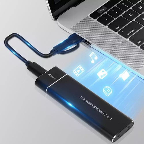 Adapter M.2 NVMe SATA USB-C 3.2 zewnętrzny klucz SSD do obudowy M / M + B - Zdjęcie 2 z 14