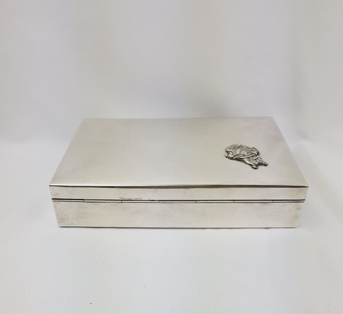 Zigarrendose Zigarettenetui Silber 835 HB Hermann Bauer 20. Jahrhunderte - Bild 3 von 12