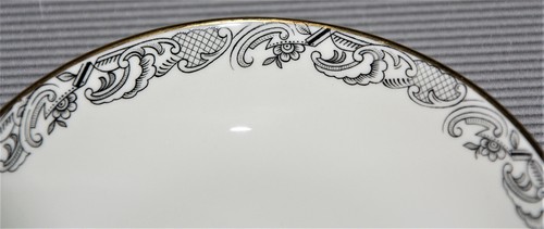 Hutschenreuther Margarete 4 Dessertschalen cremefarben m. schwarzem Randdekor - Bild 3 von 5