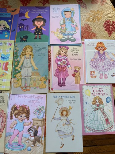 14 Vintage Paper Doll Cards Holly Hobbie Barbie Halloween Unused. Few Envelopes - Picture 3 of 7