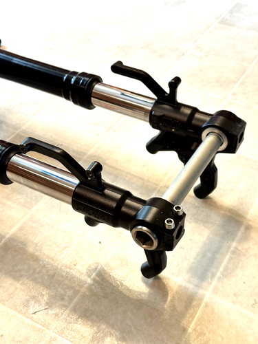 2019-2025 KAWASAKI NINJA ZX6R FRONT FORKS FORK SHOCK SUSPENSION W/ CLIP ON SET - Picture 4 of 15