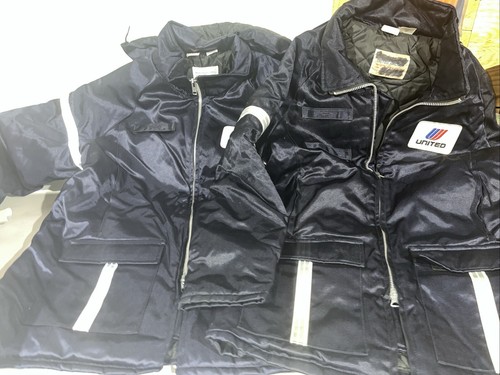 VTG 2 - United Airlines Heavy Coat Navy Blue Tarmac Airline Issued Size XXL & 44