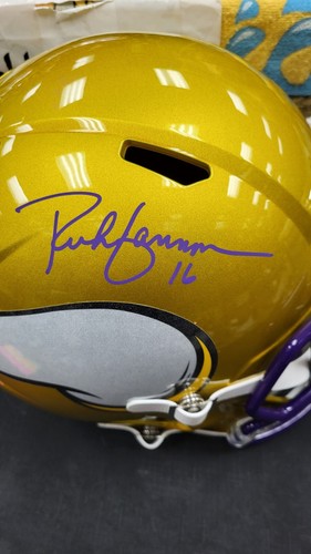 SIGNED AUTO NFL RICH GANNON MINNESOTA VIKINGS SPEED FLASH FULL SIZE HELMET COA - Picture 2 of 7