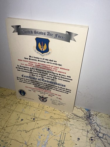 U.S.A.F. / U.S. AIR FORCES IN EUROPE - CERTIFICATE OF COMMENDATION - Picture 20 of 24