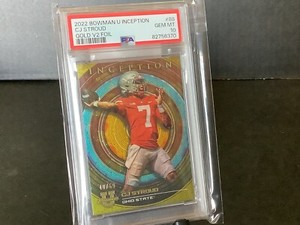 2022 BOWMAN U INCEPTION CJ STROUD GOLD V2 FOIL /50 PSA 10 POP 10