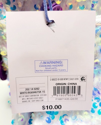 Girls Purse More Than Magic Sequined Purse White Blue Silver New - Picture 3 of 5