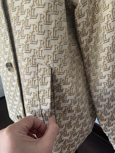Lauren Ralph Lauren Monogram Coat/Jacket Women’s L Double Breasted Orig. $290.00 - Picture 5 of 19