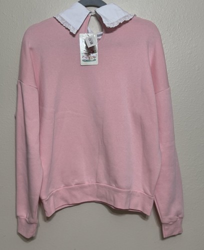 Sanrio Hello Kitty and Friends Mushroom Women's Collared Crewneck NWT XS - Picture 3 of 7