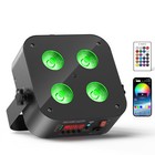 6IN1 Rechargeable Par Light RGBWA+UV LED DMX Wireless Wash DJ Up-Light 4400MA