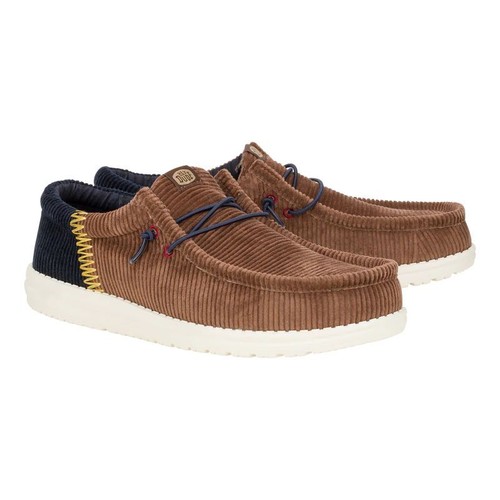 Hey Dude Wally Funk Corduroy Men's Casual Shoes, Espresso/Blue Jean, M8 - Picture 3 of 7