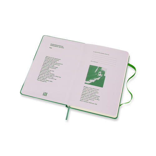 2x Moleskine BOB DYLAN Limited Edition Taccuino 13x21cm Cop Rigida Verde & Viola - Foto 4 di 4