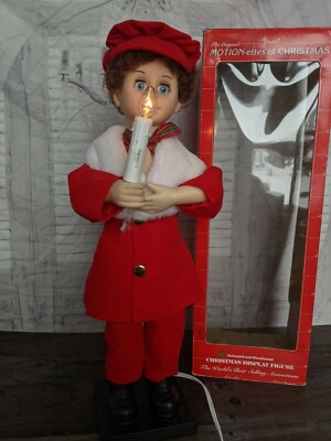 Telco Motionette Junge Weihnachten Dekor Caroler Kerze Licht Auf Display 58.4cm