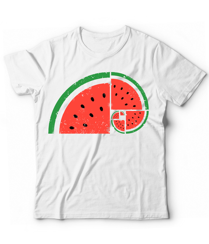 Tshirt Wassermelone Spirale Fibonacci Goldene Sektion Sommer Summer Circle Funny lol - Bild 3 von 5