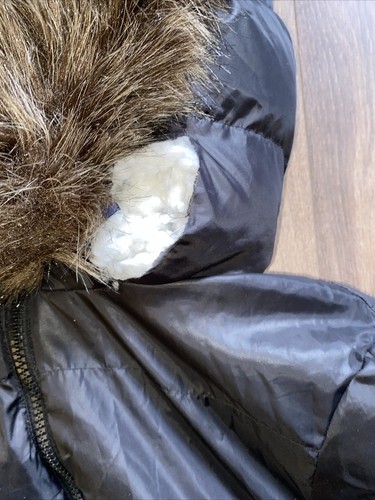 Superdry Womens Sport Puffer Borg Crop Jacket Black Size 8 USED CONDITION - Picture 6 of 8