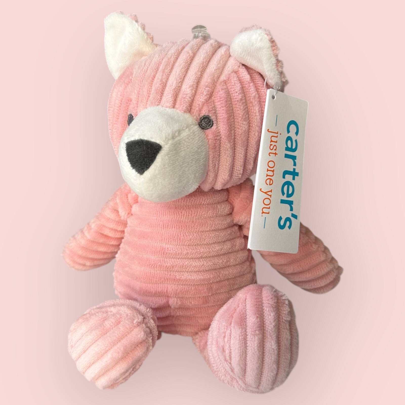 Carters Just One You CORDUROY FOX Pink Plush Security Lovey Baby Toy Target New