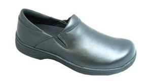 Genuine-Grip-Footwear-Men-039-s-Slip-Resistant-Slip-On-Work-Shoes-Black-Leather