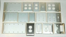 DUPLEX PLUG OUTLET RECEPTACLE SWITCH BLANK GANG STAINLESS STEEL COVER PLATE CT