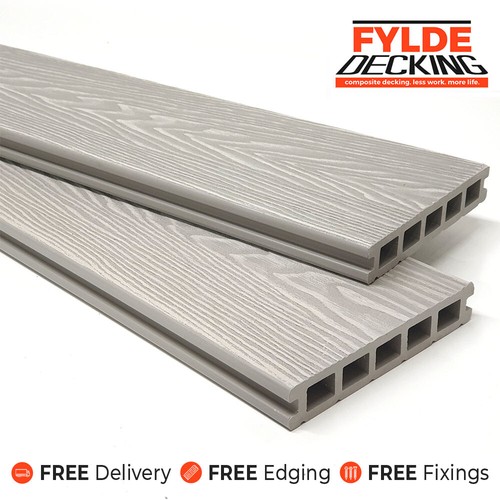 3.6m Composite WPC Decking Boards - Deep Embossed Woodgrain Plastic Boards - Picture 13 of 18