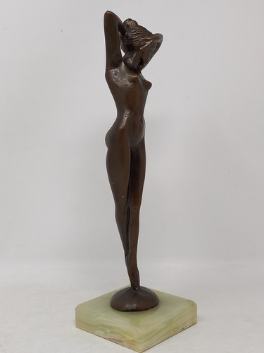 Ballerina Nudo di Donna - Scultura d'epoca in Bronzo (25 cm.) - Picture 3 of 11
