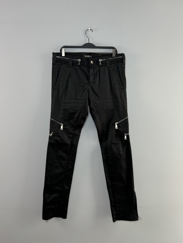 Pantalones de colección para hombre D&G Dolce & Gabbana multibolsillo 8 cremalleras negros talla 50 - Imagen 3 de 12