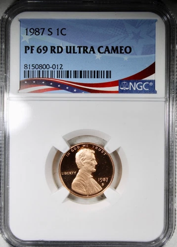 1987-S Proof Lincoln Cent NGC PR69 RD ULTRA CAMEO Mirrors OSR LABEL