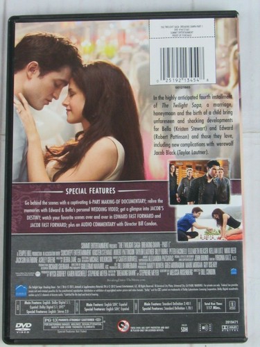 The Twilight Saga: Breaking Dawn - Part 1 (Two-Disc Special Edition) DVD - Picture 3 of 3