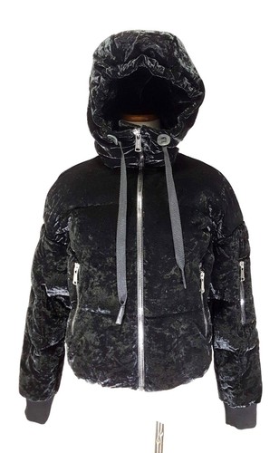 black velvet down jacket