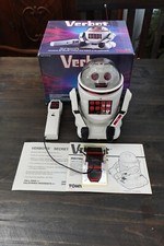 Robot operado por voz Tomy Verbot 1984 vintage funcionando con publicidad de pimienta DR