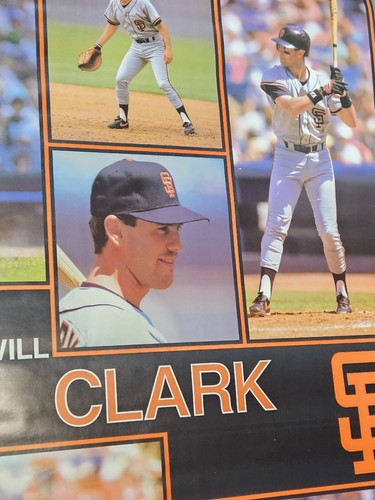 Will Clark 1990 SEALED 42x58" HUGE VINTAGE San Francisco Giants Starline Poster - Picture 23 of 24